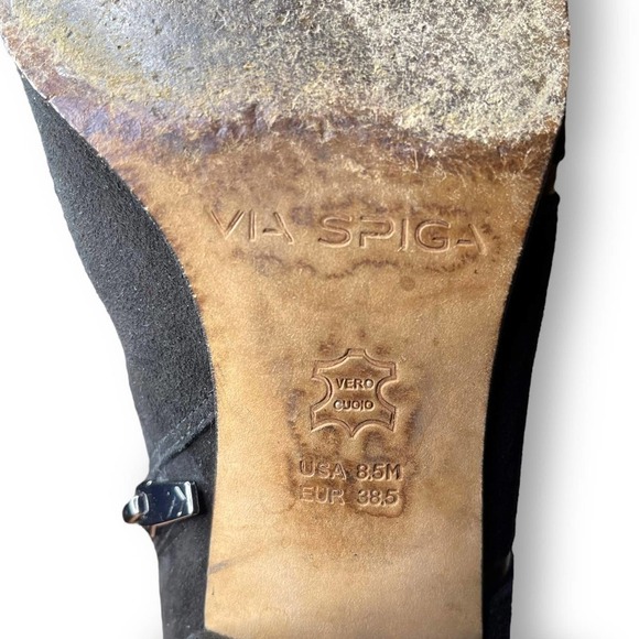 Via Spiga Fito Ankle Boots Women’s Black Suede Size 8.5M - Picture 9 of 11